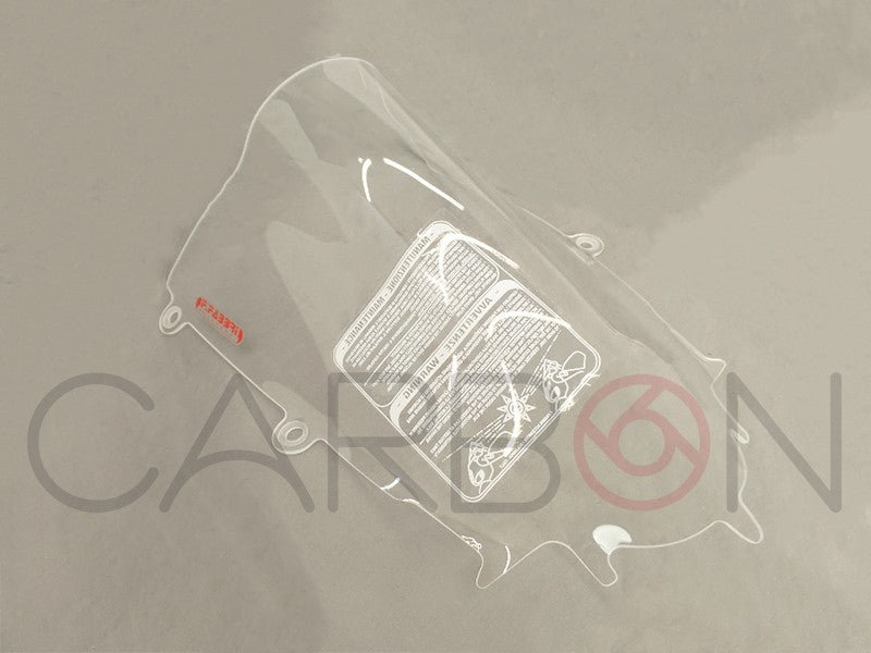 PARABRISAS DOBLE BURBUJA DE PLEXIGLASS TRANSPARENTE F.FABBRI Y185 YAMAHA R6 2017-2025