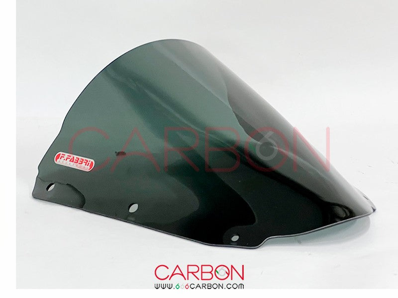 PLEXIGLASS DOUBLE BUBBLE WINDSCREEN SBK - F.FABBRI KAWASAKI ZX-10R 2021-25 DARK SMOKE BLACK COLOR K210/DS