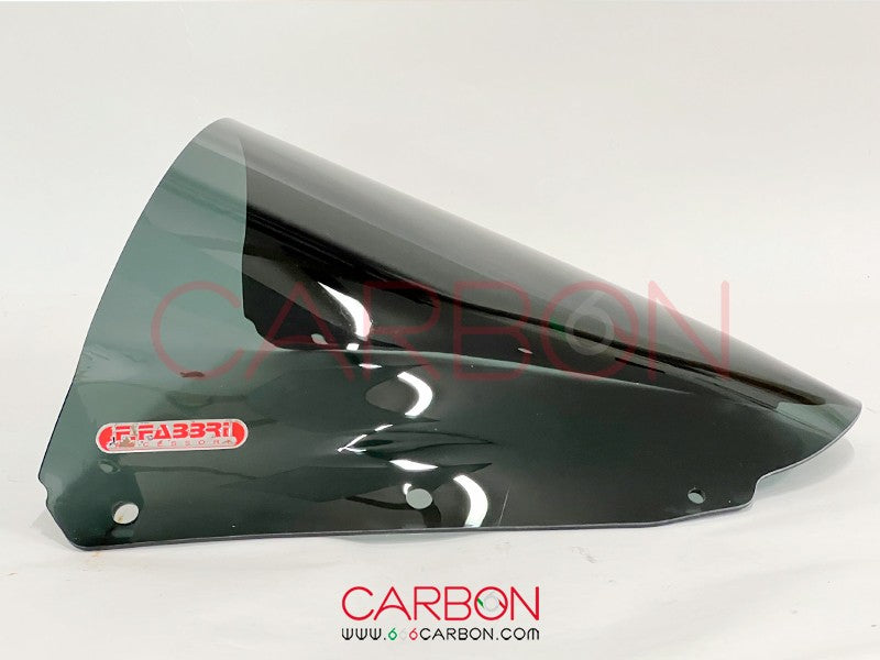 PLEXIGLASS DOUBLE BUBBLE WINDSCREEN SBK - F.FABBRI KAWASAKI ZX-10R 2021-25 DARK SMOKE BLACK COLOR K210/DS