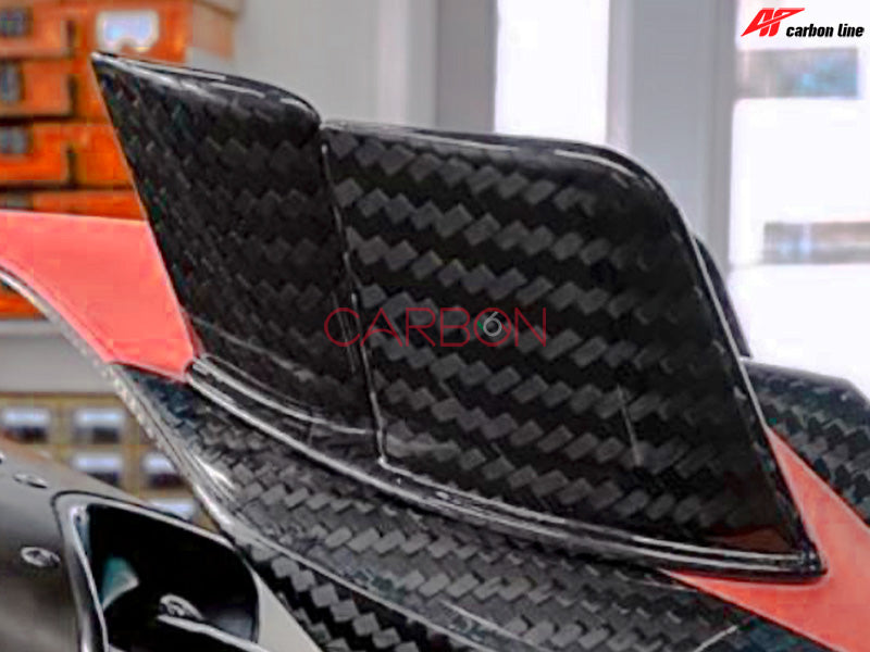 REAR AERODYNAMIC FLAPS / FINS / WINGS / BLADES GP STYLE IN AUTOCLAVE CARBON FIBER FOR TAIL | DUCATI PANIGALE V2 / V4 / V4S / V4R AND STREETFIGHTER V2 / V4 2018 - 2024