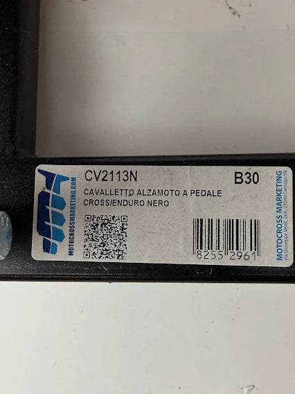 Cavalletto a pedale nero CV2113N per moto Cross ed Enduro