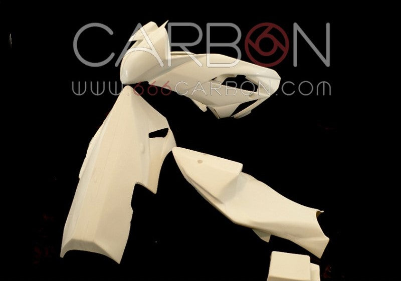 COMPLETE FIBERGLASS RACING FAIRING KAWASAKI ZX-6R 2009-2014