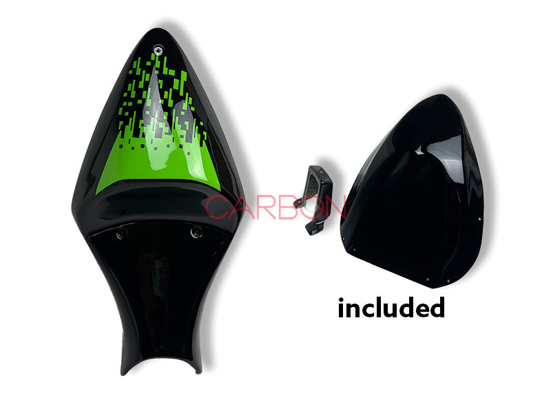 COMPLETE RACING FAIRING KIT IN AVIOFIBER PAINTED OFFICIAL GRAPHICS 666CARBON GREEN FOR KAWASAKI ZX-10 R 2008-2010