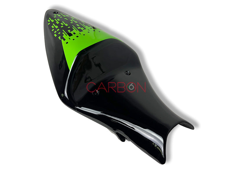 KIT CARENA COMPLETA RACING IN AVIOFIBRA VERNICIATA GRAFICA UFFICIALE 666CARBON VERDE PER KAWASAKI ZX-10 R 2008-2010