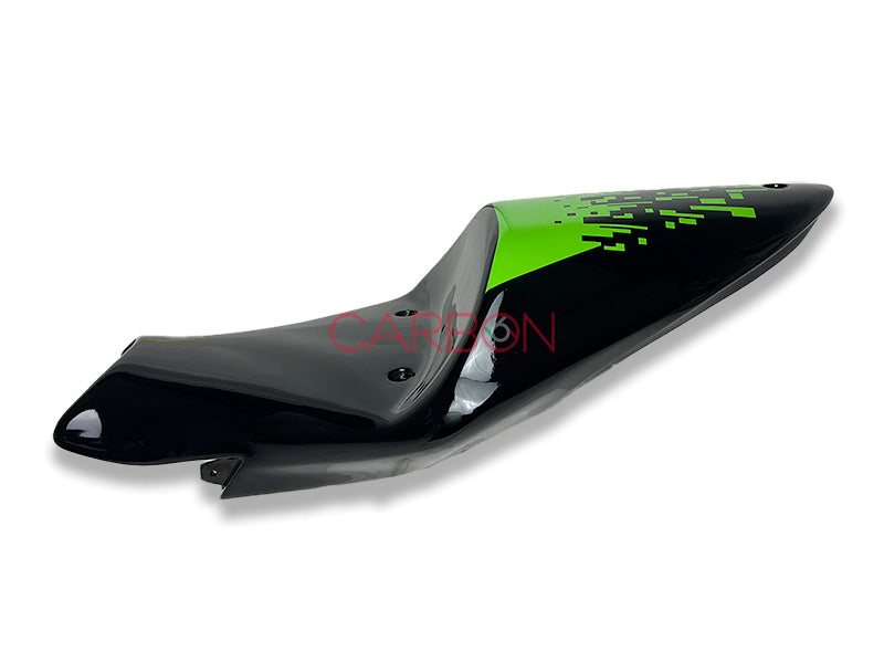 KIT CARENADO RACING COMPLETO EN AVIOFIBRA PINTADO GRÁFICOS OFICIALES 666CARBON VERDE PARA KAWASAKI ZX-10 R 2008-2010