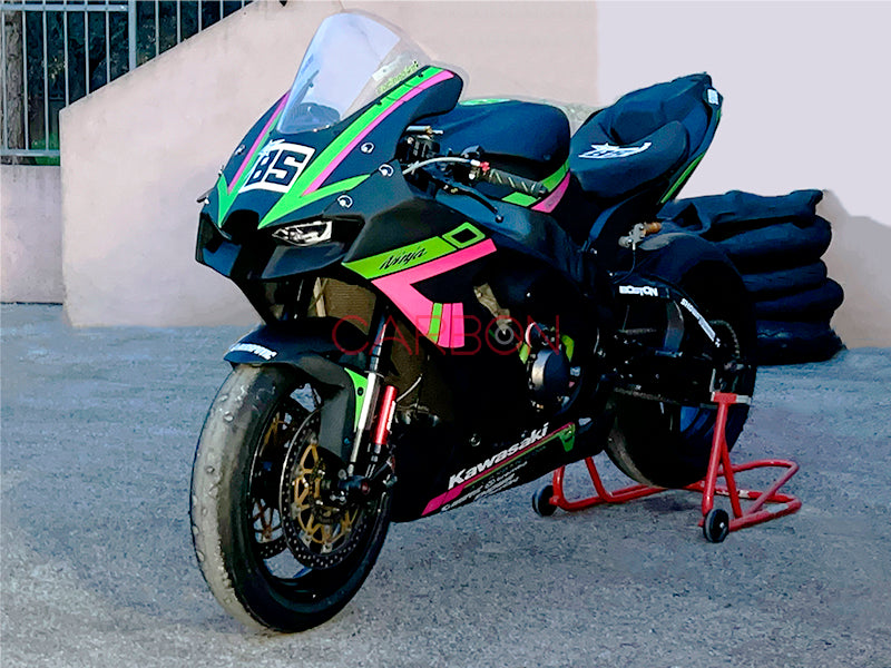 KIT CARÉNAGE COMPLET RACING REPLICA SBK BASSANI WINTER TEST 2023 KAWASAKI ZX-10 R 2021-23