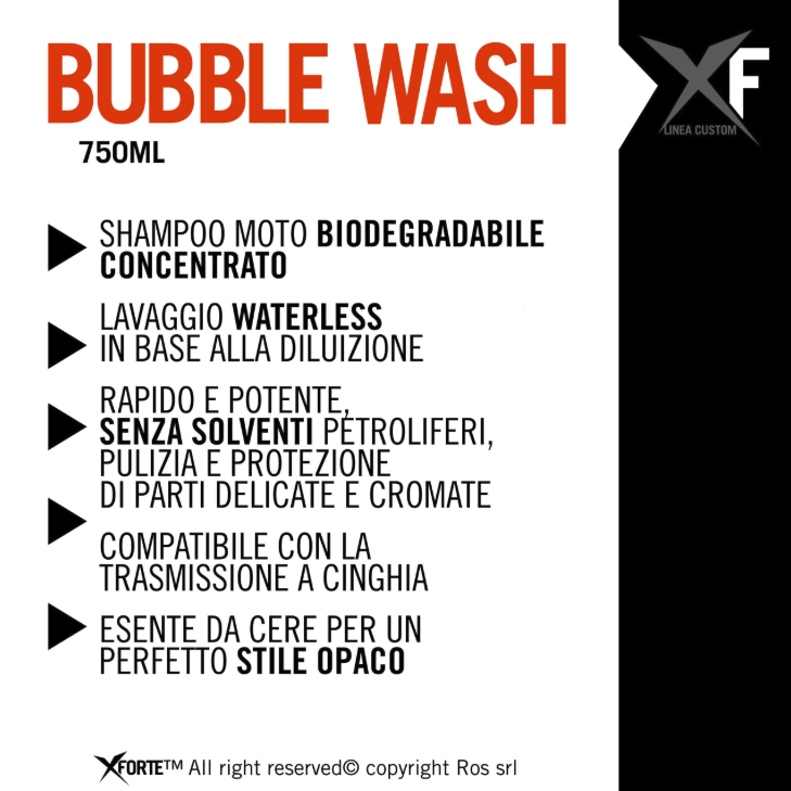 750 ml | SHAMPOO PER MOTO - BUBBLE WASH X FORTE