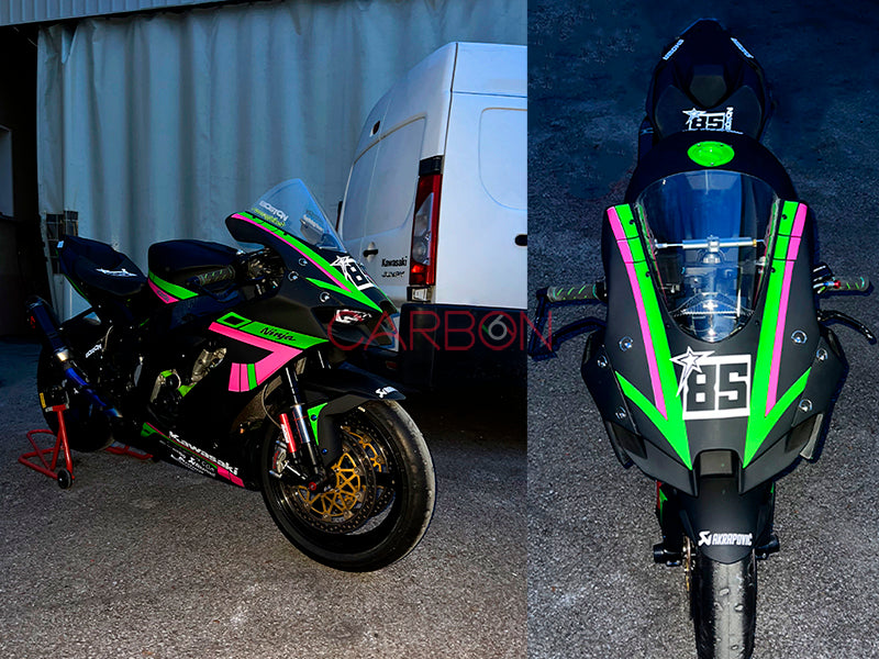 KOMPLETTES VERKLEIDUNGSKIT RACING REPLICA SBK BASSANI WINTERTEST 2023 KAWASAKI ZX-10 R 2021-23