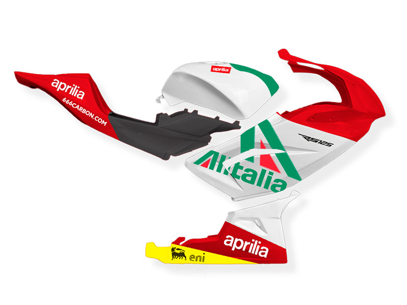 KIT CARENA COMPLETA VETRORESINA VERNICIATA APRILIA RS 125 2006 2007 2008 2009 2010  REPLICA MY 10 BIAGGI SBK ALITALIA