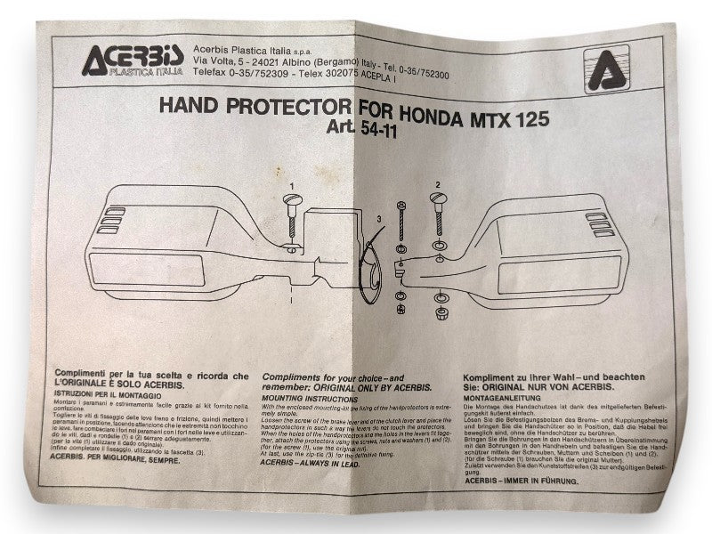 Coppia Paramani Acerbis 54-11 per Honda MTX 125 R