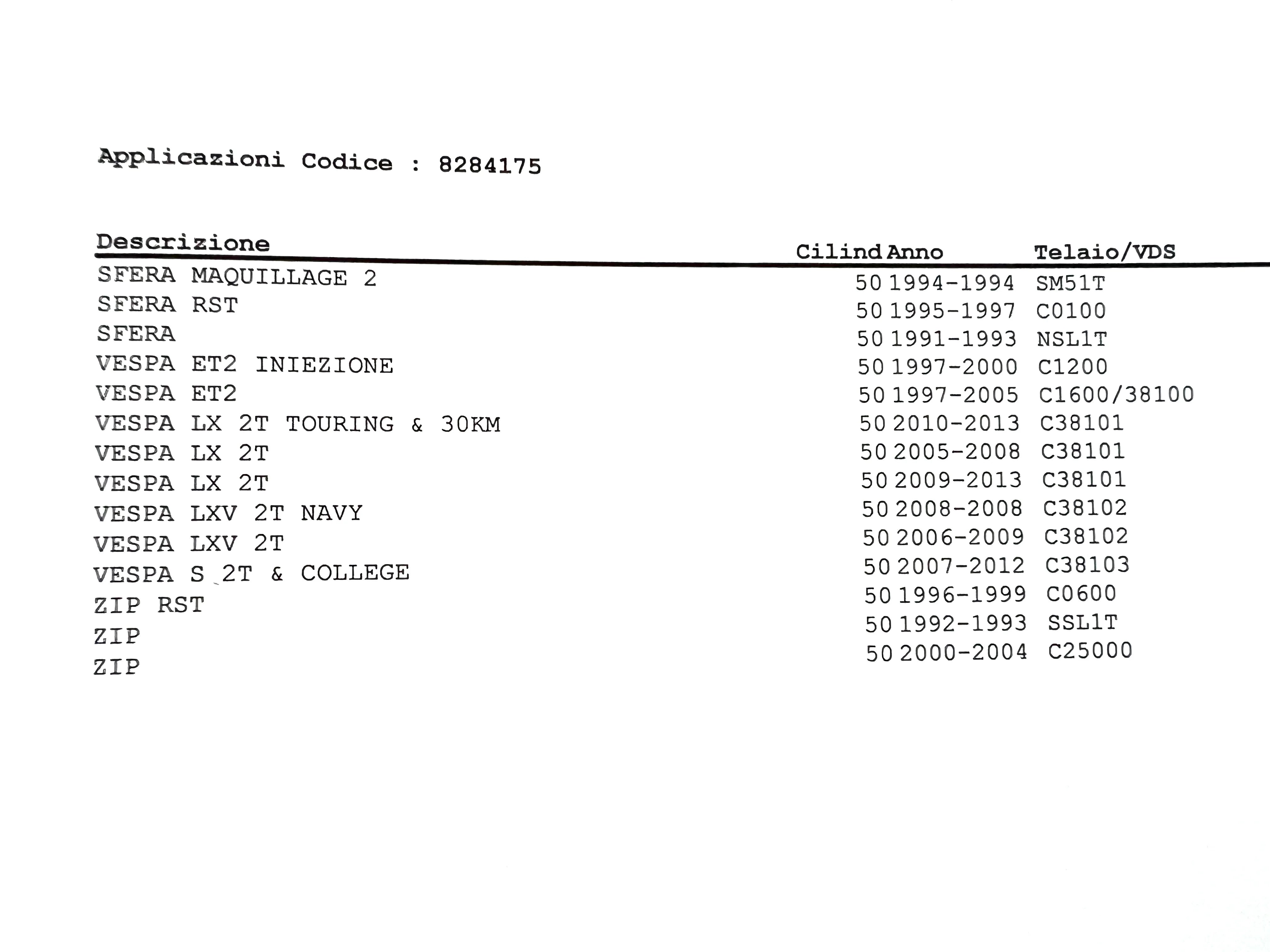 Coperchio variatore Piaggio 8284175 per Sfera, Zip, Vespa ET2, Vespa LX 50 2T