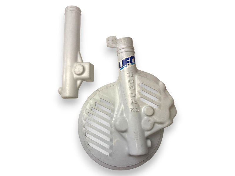 Coppia Copridisco Freno Anteriore UFO Bianco per Honda XLR 600 (1984)