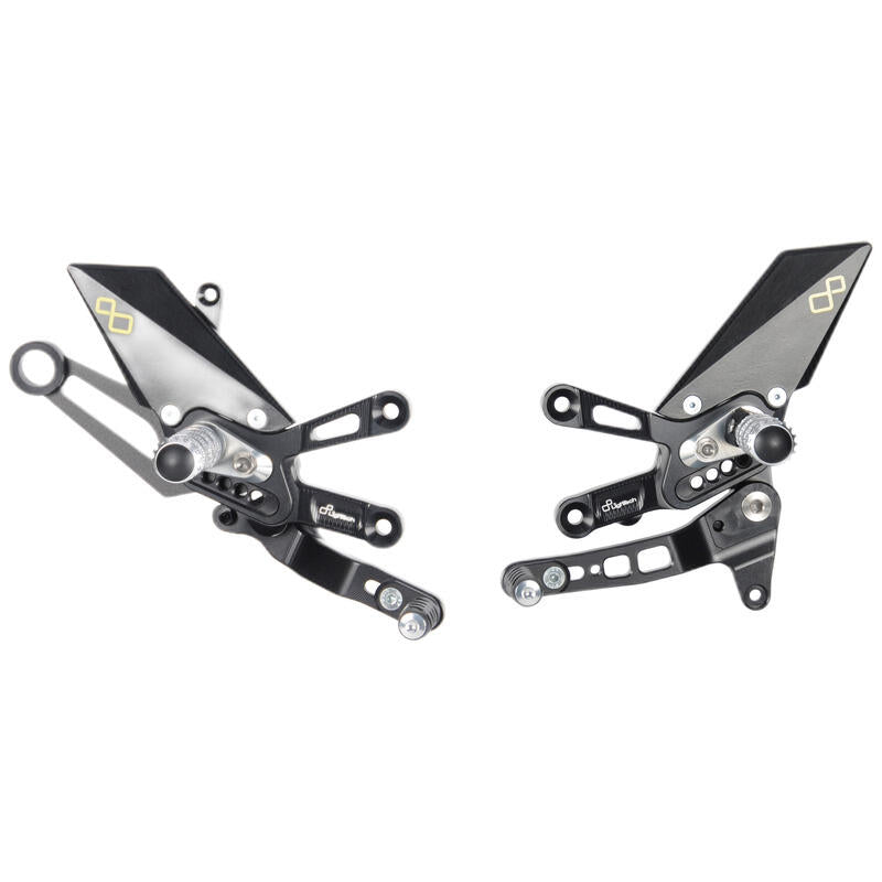 LIGHTECH ADJUSTABLE FOOTPEGS APRILIA RSV4 RF / RR / 1100 FACTORY, TUONO V4 / 1100 FACTORY