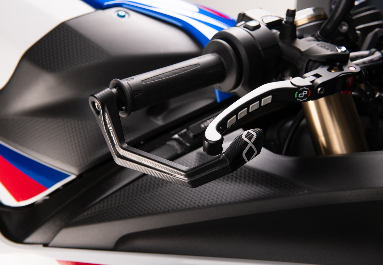 Protezione Leva Freno In Alluminio - Interasse 132 Mm / Terminale Colorato