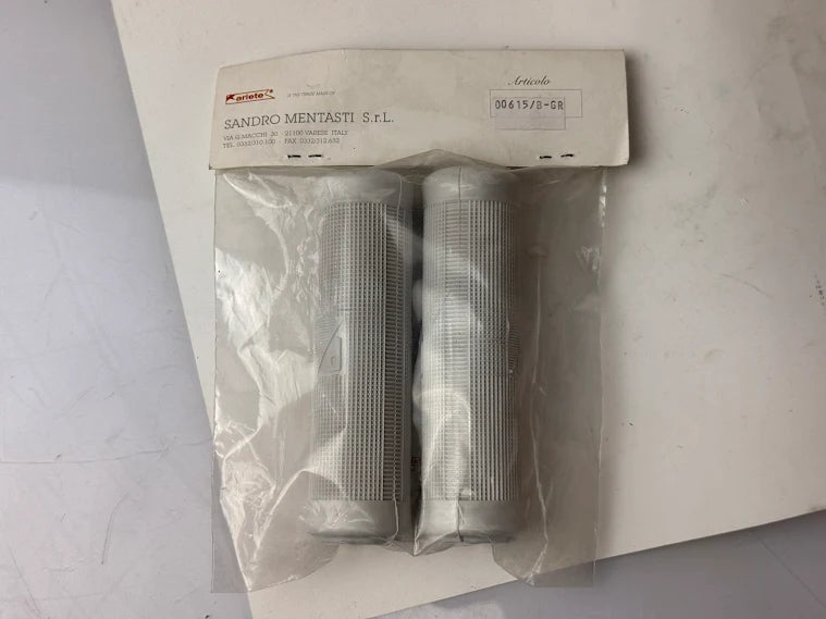 Paio manopole Vespa colore grigio dal 1950 al 1955 – Ricambio in gomma stile originale