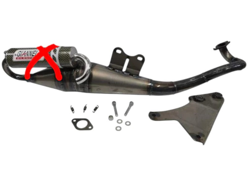 Marmitta Giannelli 31022X senza silenziatore – Corpo scarico per Aprilia SR Ditech 50 2T