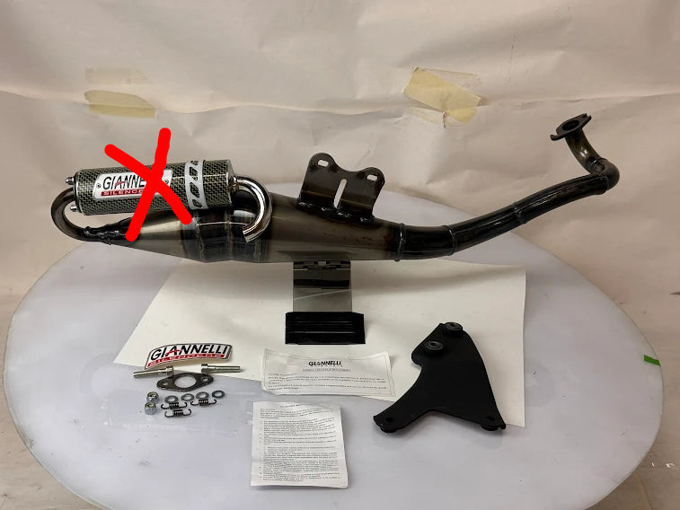 Marmitta Giannelli 31022X senza silenziatore – Corpo scarico per Aprilia SR Ditech 50 2T