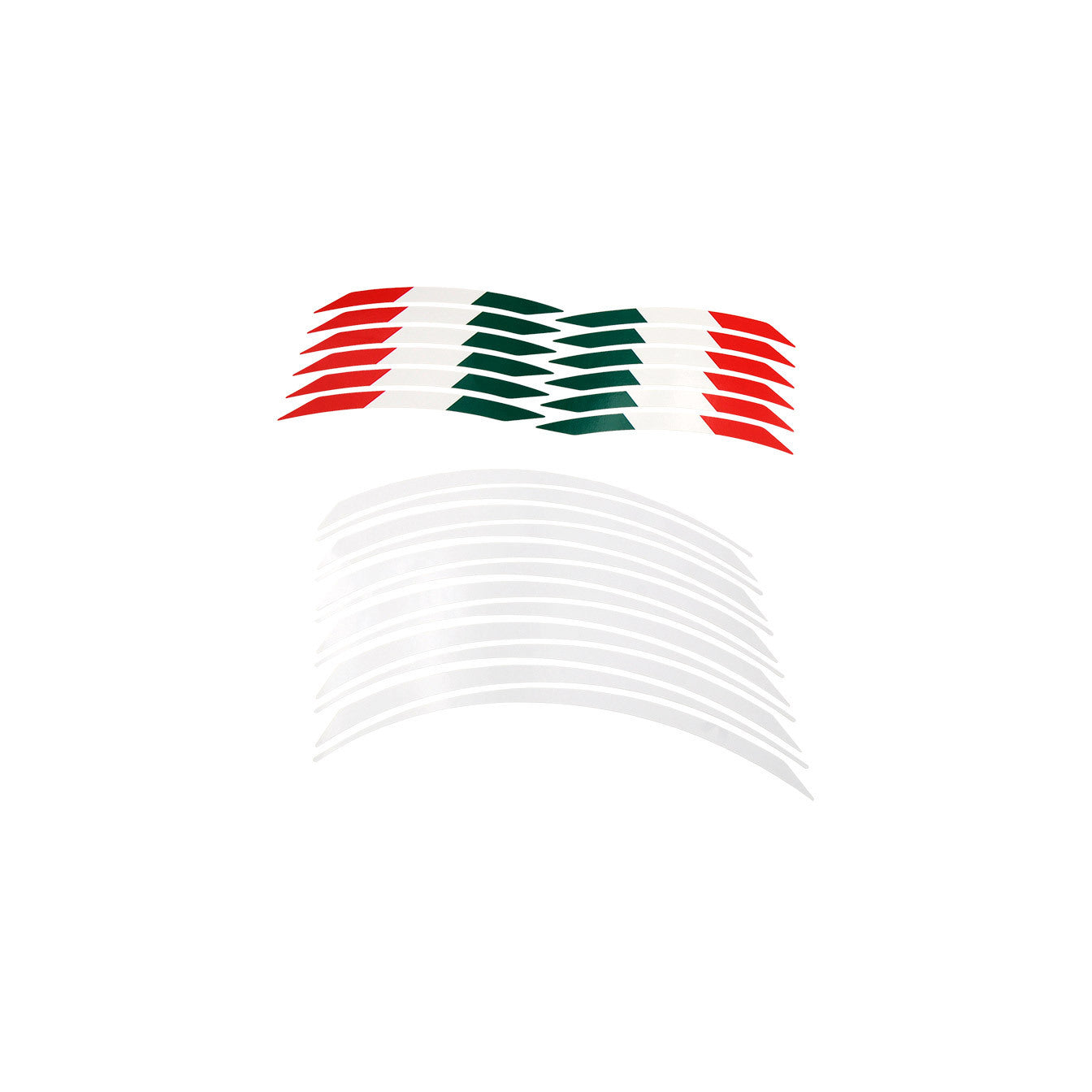 Kit Profili Ruote Bianco/Bandiera Italiana