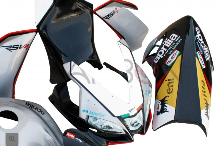 KIT CARÉNAGE COMPLET RACING PEINT AVIOFIBER DESIGN 7 APRILIA RSV 4 2009-2014