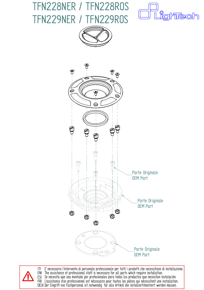 BOUCHON DE REMPLACEMENT POUR BOUCHON DE CARBURANT À VIS SEULEMENT | CODES TFN228NER TFN229NER TFN228ROS TFN229ROS