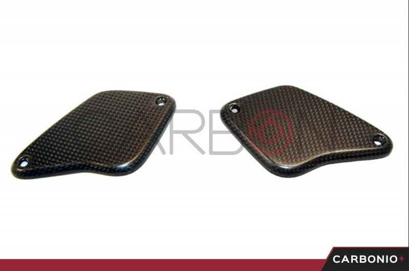 PAIR OF FRONT FENO OIL CAP COVERS + FRIZ. CARBON AUTOCLAVE DUCATI DIAVEL