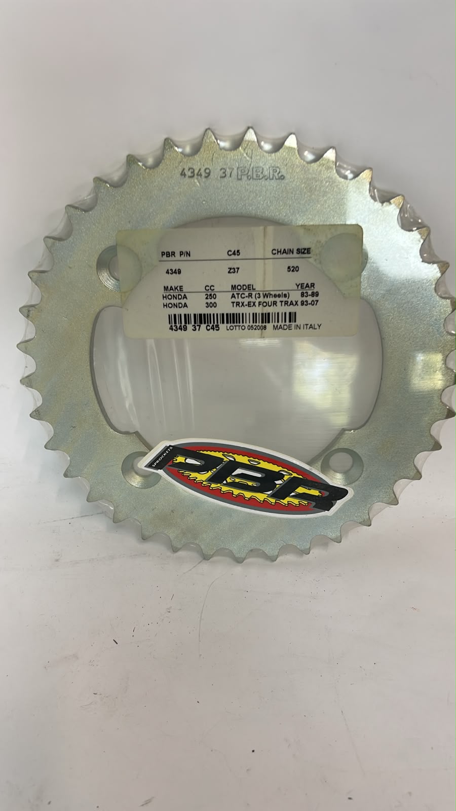 Corona trasmissione PBR 520 37 denti acciaio Z37 HONDA 250 HONDA 300