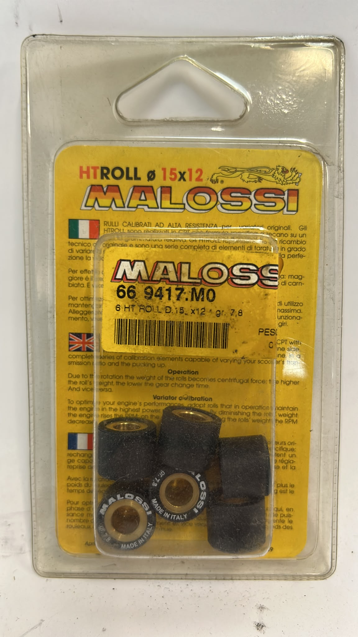malossi  66 9417.m0 6 rulli HTRoll Ø 15x12 gr. 7,8