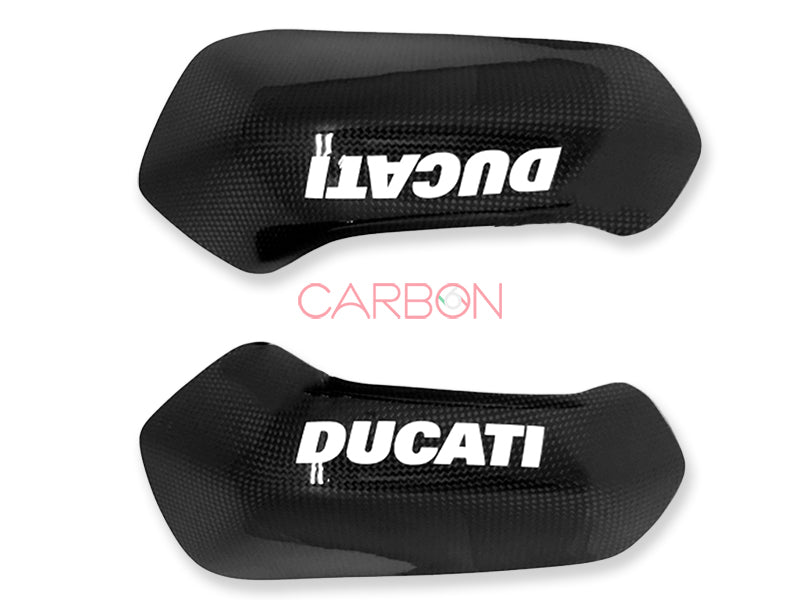 PAIR OF CARBON CORNER PROTECTION TANK CORNER PROTECTION COVERS AUTOCLAVE DUCATI SBK PANIGALE 899 959 1199 1299