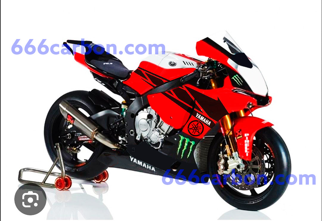 KIT CARENA COMPLETA RACING AVIOFIBRA VERNICIATA YAMAHA YZF R1 2020-23 & R1 M ROSSA REPLICA