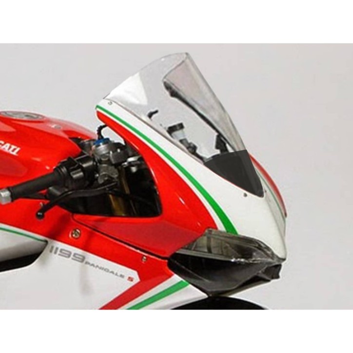 ECRAN RACING PLEXIGLASS POUR PISTE HP RACINGBIKE FLEXIBLE TRANSPARENT DUCATI PANIGALE 1199 2013 - 2014 / SUPERLEGGERA 1199 2014 / SUPERLEGGERA 1299 2017 / PANIGALE 899 2014 - 2015