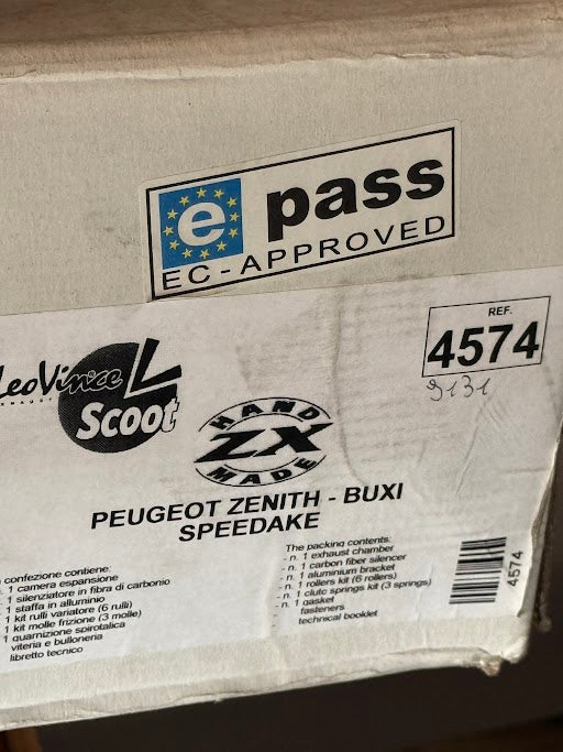 Marmitta espansione Leovince ZX senza silenziatore per Peugeot Zenith Buxy Speedake 50 2T