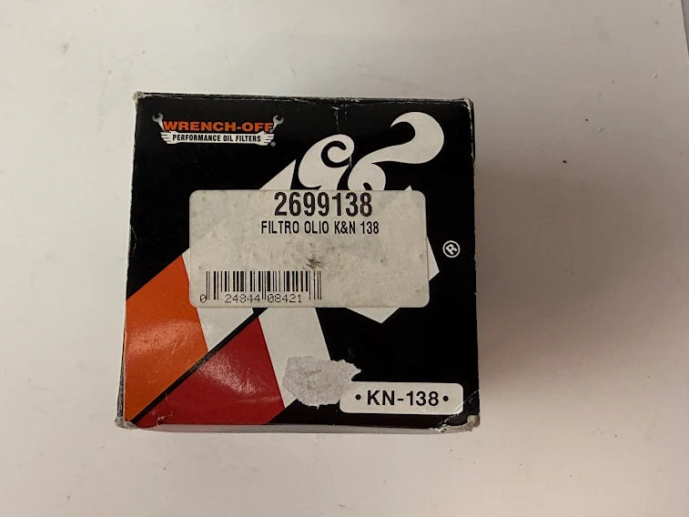 Filtro Olio K&amp;N KN-138 per Moto – Filtro a Cartuccia ad Alte Prestazioni